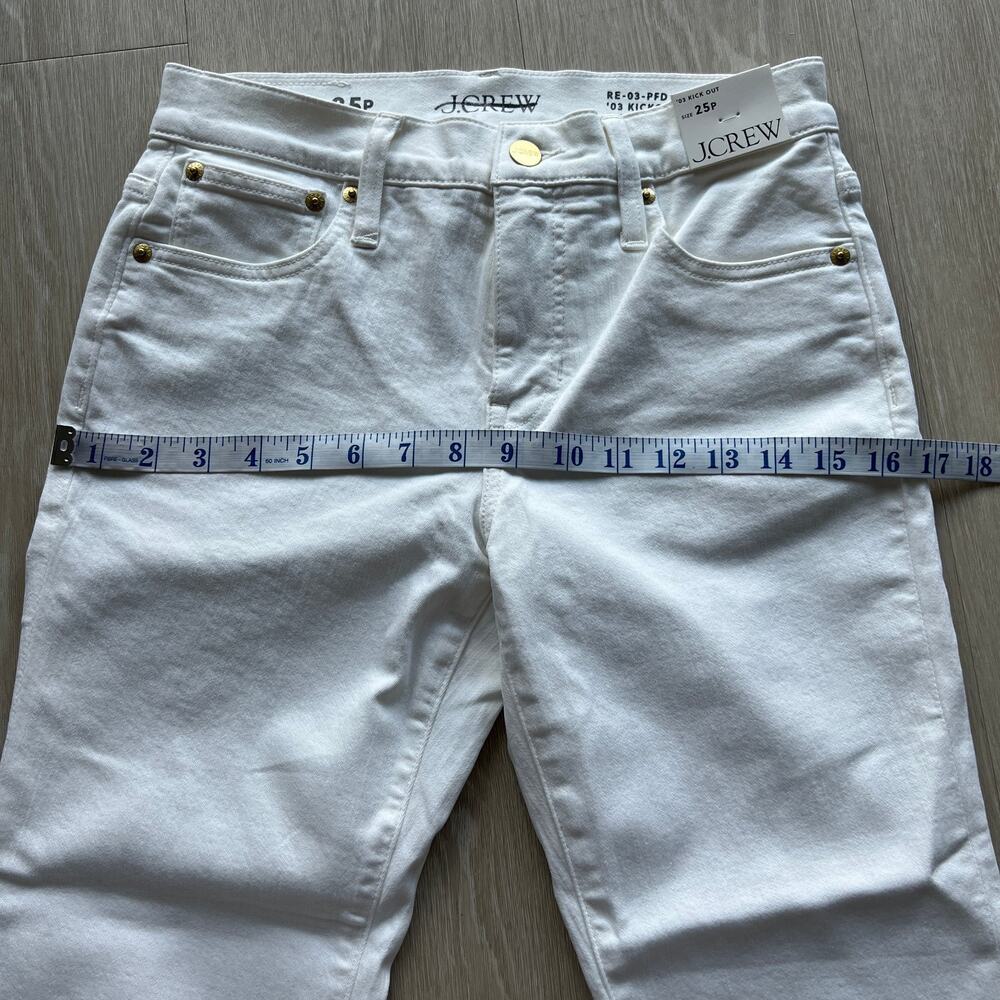 J Crew Kick Out Jeans Womens Petite 25 White Cropped - Picture 9 of 15